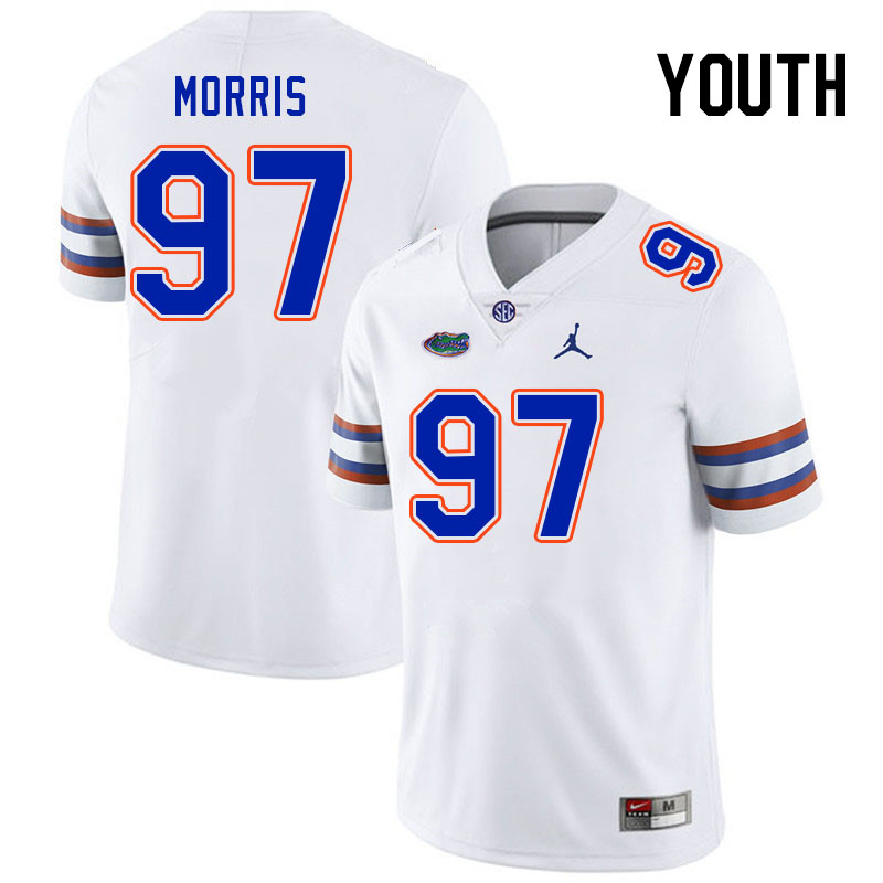 Youth #97 Andre Morris Florida Gators College Football Jerseys Stitched Sale-White